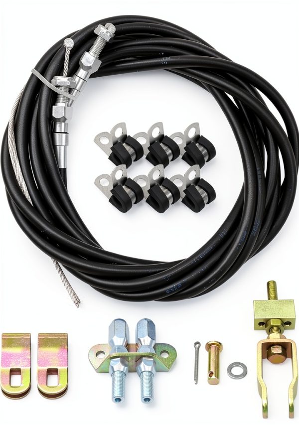 AUGREX Parking Brake Cable Kit 330-9371 Long Steel Replacement-0