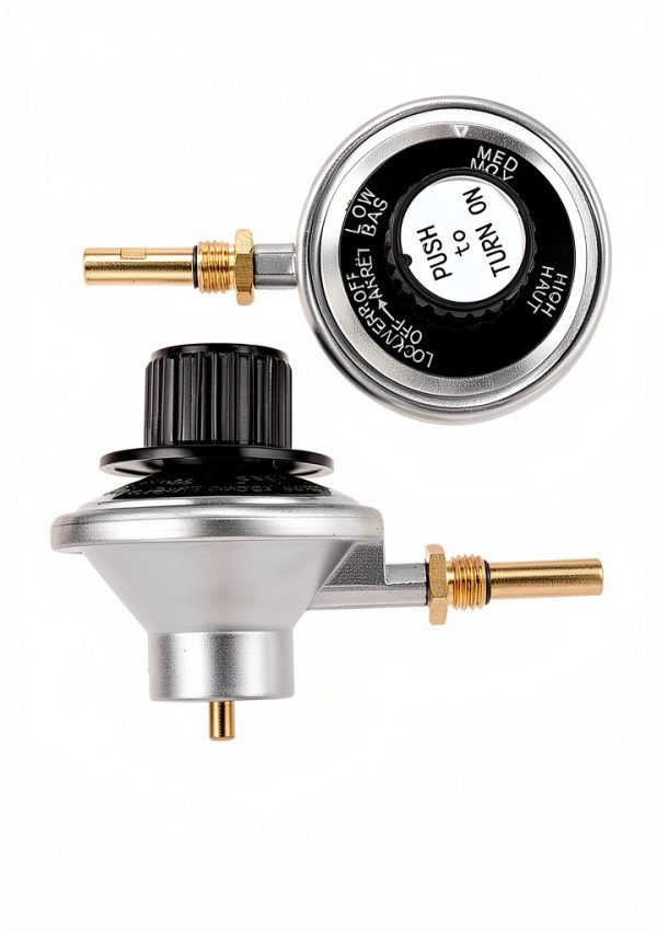 Grill Regulator Valve with Knob, Replacement for Masterbuilt Smoke Hollow 205 FM205, Compatible with Part 205-REG, 1 Pack Gas Control Valve-5