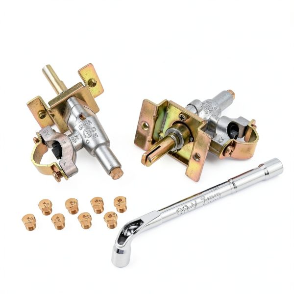 Griddle Burner Control Valve, Compatible with 36" Blackstone Tabletop Griddle 4 Burner and 2 Burner Grill, 1554 1565 Griddle Gas Valve Parts Replacement 2 Packs with Universal Orifice-5