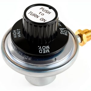 Grill Regulator Valve with Knob, Replacement for Masterbuilt Smoke Hollow 205 FM205, Compatible with Part 205-REG, 1 Pack Gas Control Valve-0