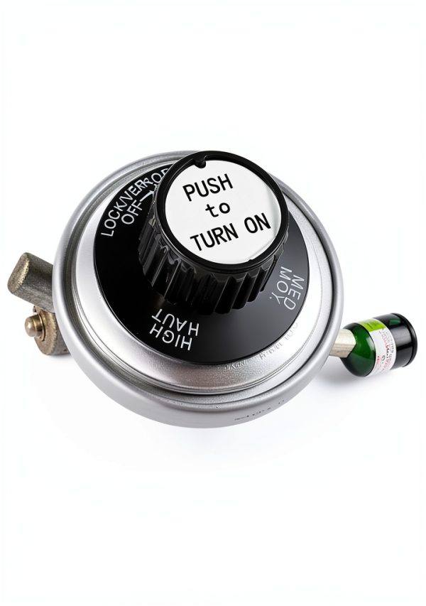 Grill Regulator Valve with Knob, Replacement for Masterbuilt Smoke Hollow 205 FM205, Compatible with Part 205-REG, 1 Pack Gas Control Valve-4