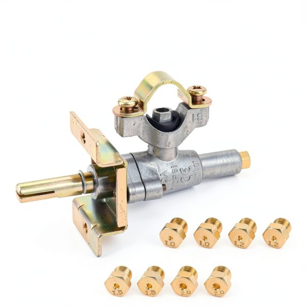 Griddle Burner Control Valve, Compatible with 36" Blackstone Tabletop Griddle 4 Burner and 2 Burner Grill, 1554 1565 Griddle Gas Valve Parts Replacement 2 Packs with Universal Orifice-1