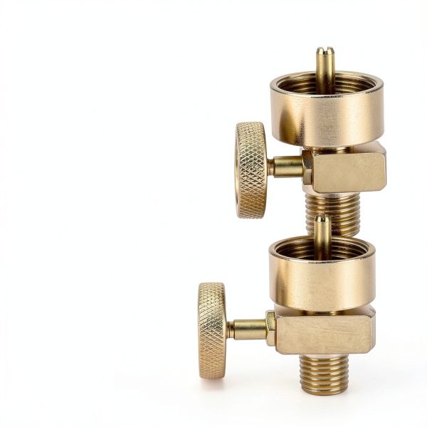 Brass Propane Regulator Valve 2pcs 1/4" NPT Male to 1"-20 Female-6