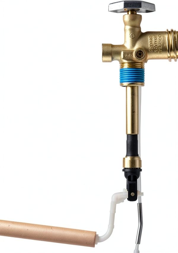 40 lb LP OPD Valve Rotarex Grill Valve with 6.4in Dip Tube Gold-0
