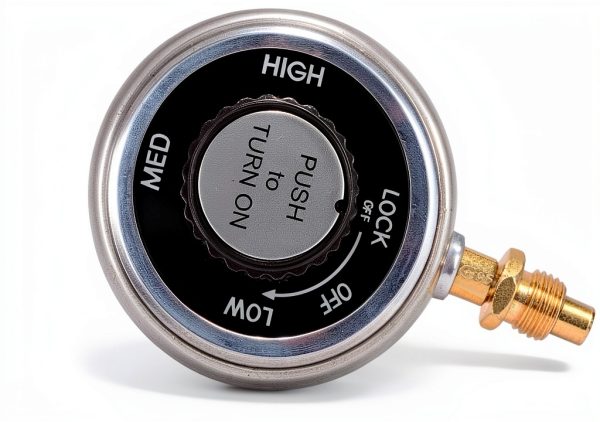 Propane Gas Grill Control Valve GasSaf Table Top Regulator 1-20 Thread-0