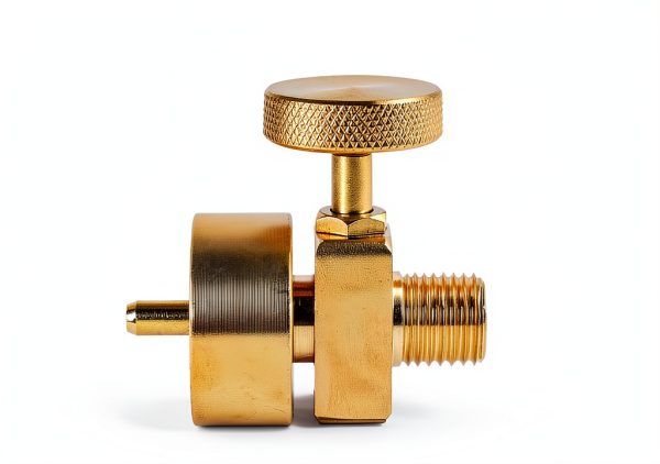 Brass Propane Regulator Valve 2pcs 1/4" NPT Male to 1"-20 Female-4