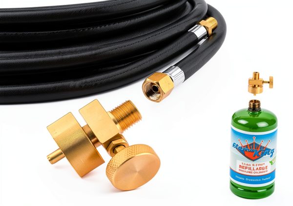 Brass Propane Regulator Valve 2pcs 1/4" NPT Male to 1"-20 Female-3