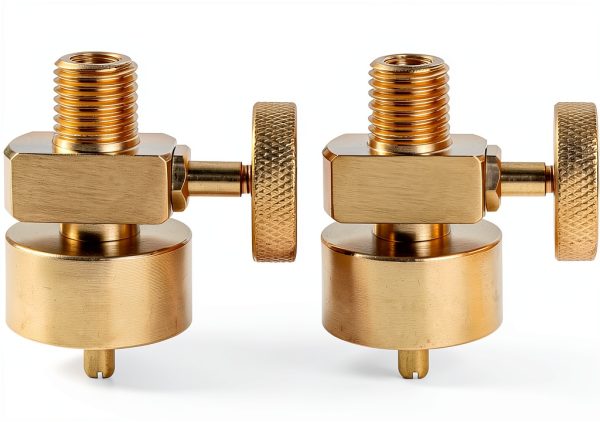 Brass Propane Regulator Valve 2pcs 1/4" NPT Male to 1"-20 Female-0